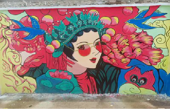 慈利墙体彩绘-网红墙