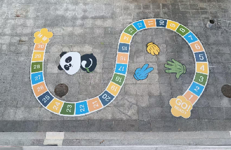 慈利地面游戏彩绘