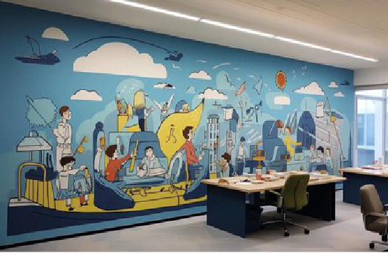 慈利办公室墙绘的特点。