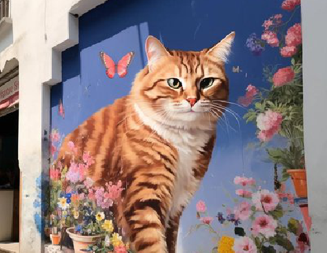 慈利自己绘制有个性的手绘墙